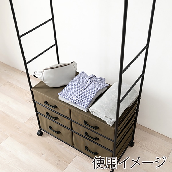 萩原 ハンガーラック ブラウン KHR-3136BR 1台（ご注文単位1台）【直送品】