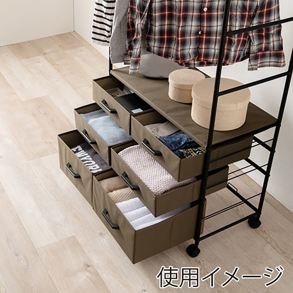 萩原 ハンガーラック ブラウン KHR-3136BR 1台（ご注文単位1台）【直送品】