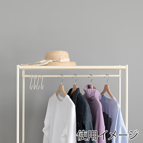 萩原 ハンガーラック ホワイト KHR-3136WH 1台(ご注文単位1台)【直送品】