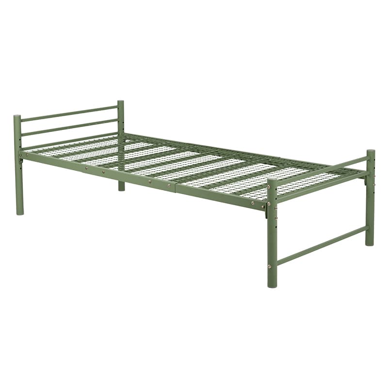 萩原 パイプベッド シングルロング オリーブグリーン KH-3961M-GR 1台(ご注文単位1台)【直送品】