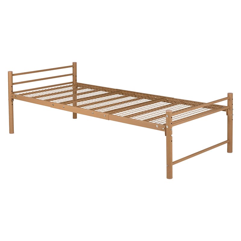 萩原 パイプベッド　シングルロング キャラメルブラウン KH-3961M-LT 1台（ご注文単位1台）【直送品】