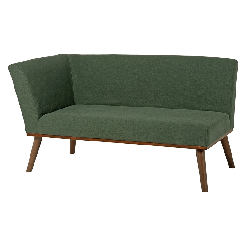 萩原 ケルト　ダイニング片肘ソファ　2人掛け 右肘　グリーン ケルト右肘2P-GR 1台（ご注文単位1台）【直送品】