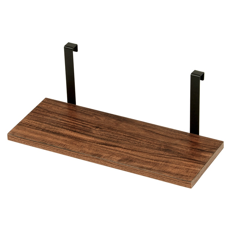 萩原 突っ張り式ウォールラック 追加棚 幅40cm 2枚組 ブラウン×ブラック KTR-3142-T40BB 1セット(ご注文単位1セット)【直送品】