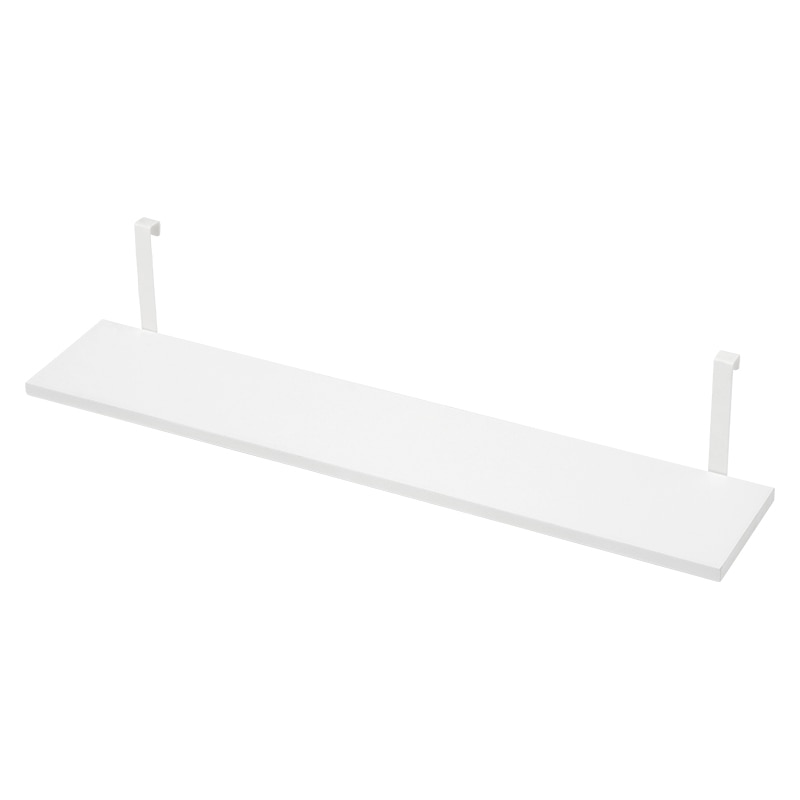萩原 突っ張り式ウォールラック　追加棚　幅80cm 2枚組　ホワイト×ホワイト KTR-3142-T80WH 1セット（ご注文単位1セット）【直送品】