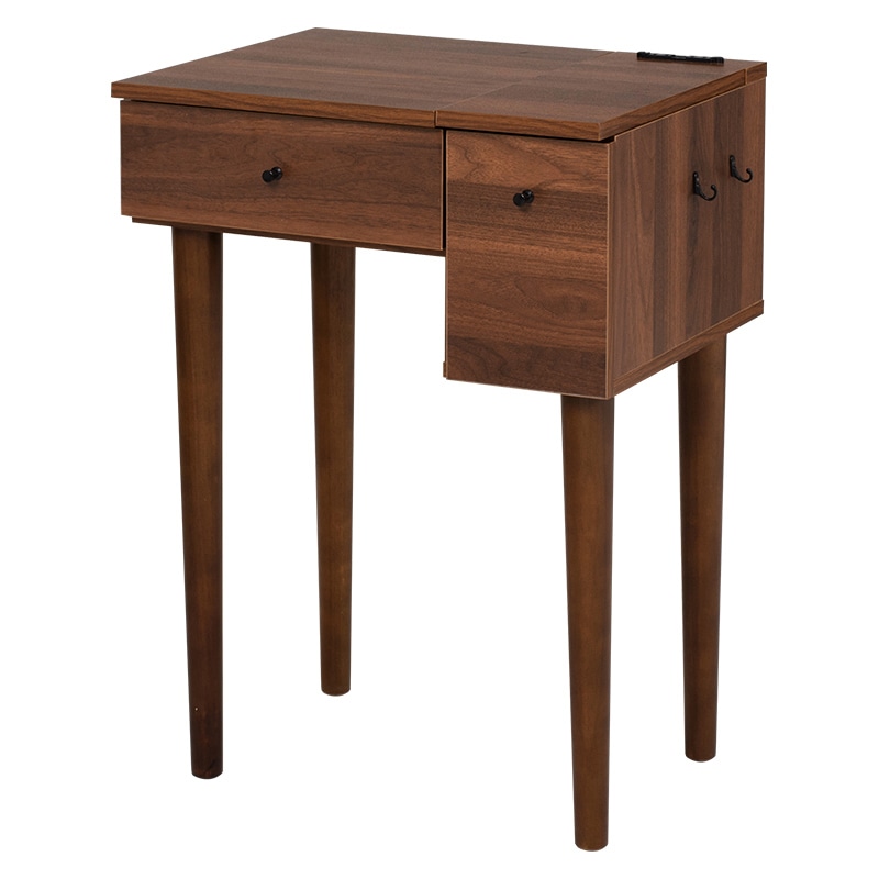 萩原 ドレッサー スツール付 幅53cm ダークブラウン MD-6587DBR 1台(ご注文単位1台)【直送品】