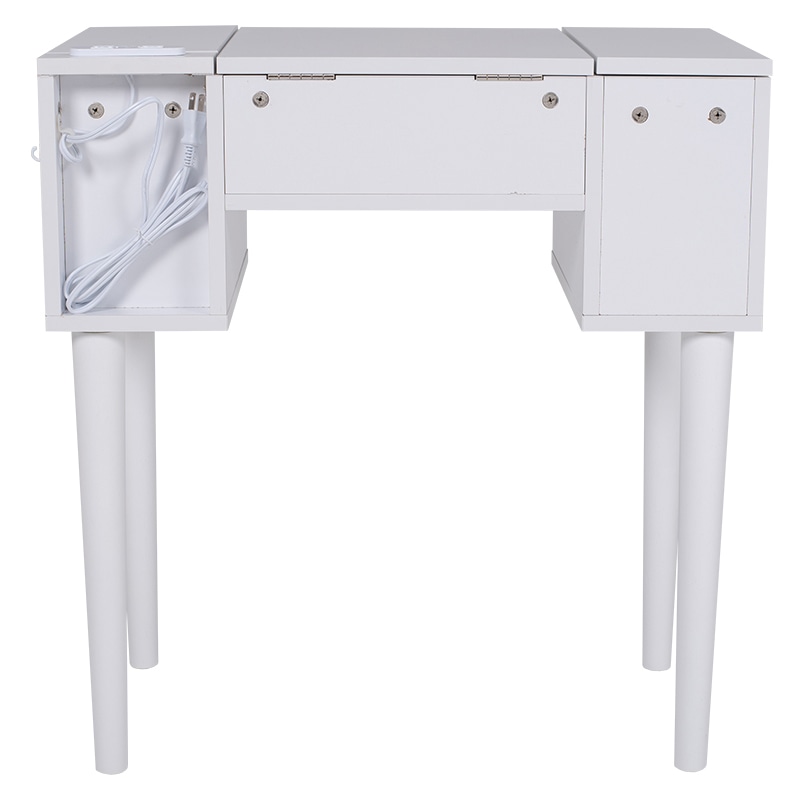 萩原 ドレッサー スツール付 幅69cm ホワイト MD-6588WH 1台(ご注文単位1台)【直送品】