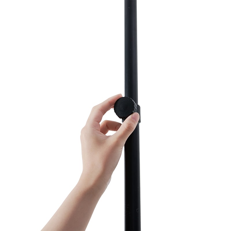 萩原 突っ張りラック 棒&パーツ6点セット 丸型 ブラウン×ブラック KTR-3116-BB 1セット(ご注文単位1セット)【直送品】