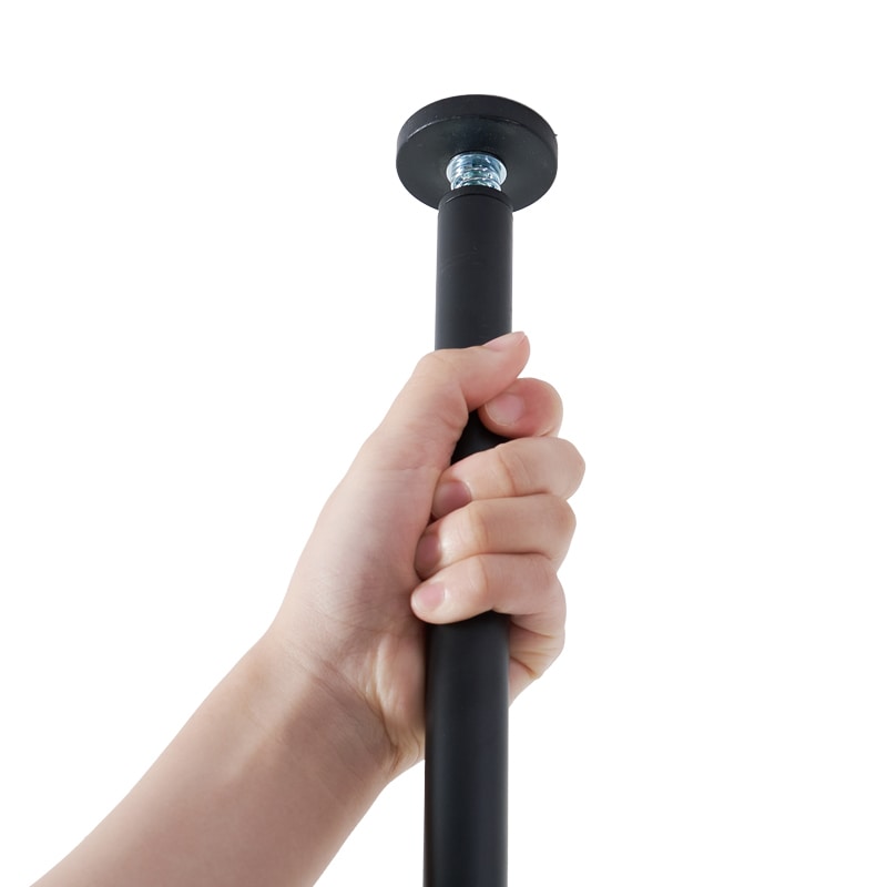 萩原 突っ張りラック 棒&パーツ6点セット 丸型 ブラウン×ブラック KTR-3116-BB 1セット(ご注文単位1セット)【直送品】