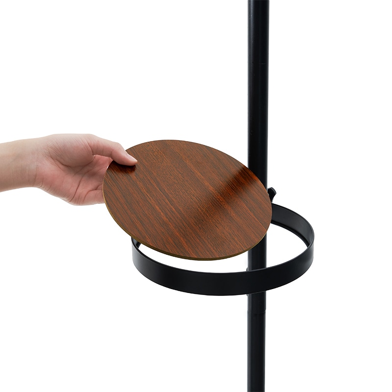 萩原 突っ張りラック 棒&パーツ6点セット 丸型 ブラウン×ブラック KTR-3116-BB 1セット(ご注文単位1セット)【直送品】