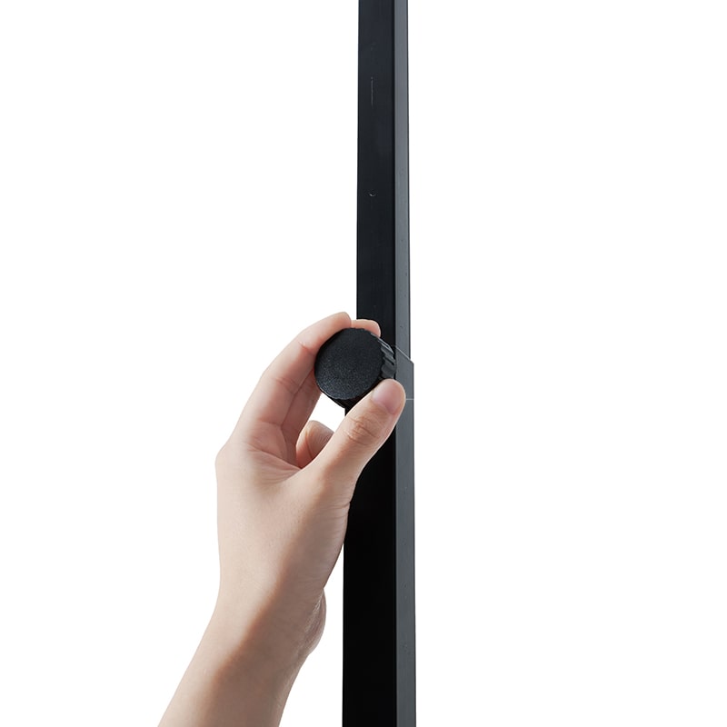 萩原 突っ張りラック 棒&パーツ6点セット 角型 ブラウン×ブラック KTR-3117-BB 1セット(ご注文単位1セット)【直送品】