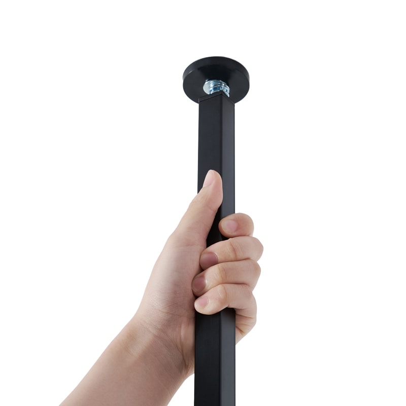 萩原 突っ張りラック 棒&パーツ6点セット 角型 ブラウン×ブラック KTR-3117-BB 1セット(ご注文単位1セット)【直送品】