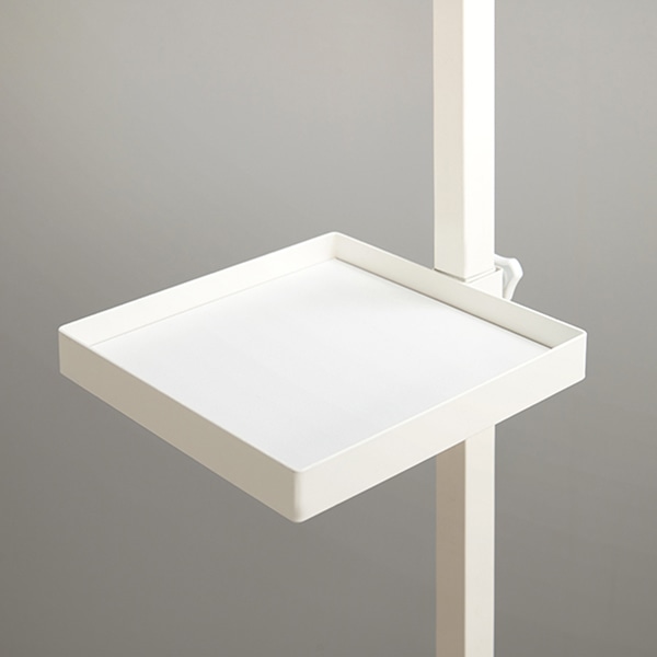 萩原 突っ張りラック 棒&パーツ6点セット 角型 ホワイト×ホワイト KTR-3117-WH 1セット(ご注文単位1セット)【直送品】