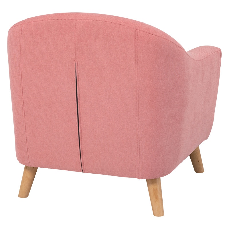 萩原 エメル　1人掛けソファ ピンク エメル1P-PI 1台（ご注文単位1台）【直送品】