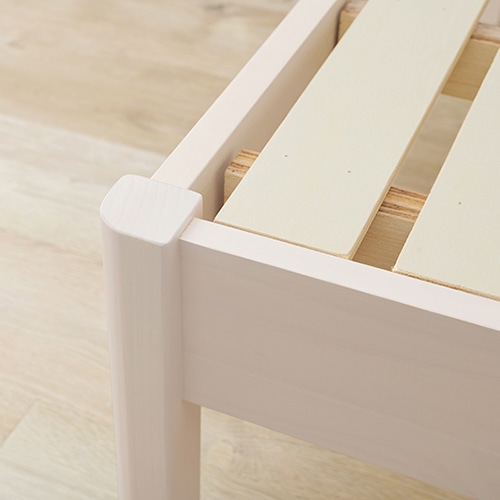 萩原 すのこベッド　組立簡単 シングル　ウォッシュホワイト MB-5145SWS 1台（ご注文単位1台）【直送品】