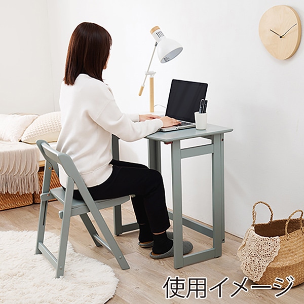 萩原 デスクチェアセット ブルーグレー VCT-7799BG 1セット(ご注文単位1セット)【直送品】