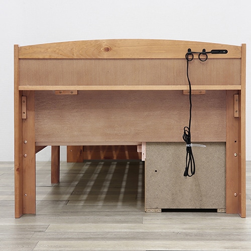 萩原 チェスト付きベッド 宮棚付 シングル ライトブラウン MB-5059S-LBR-R 1台(ご注文単位1台)【直送品】