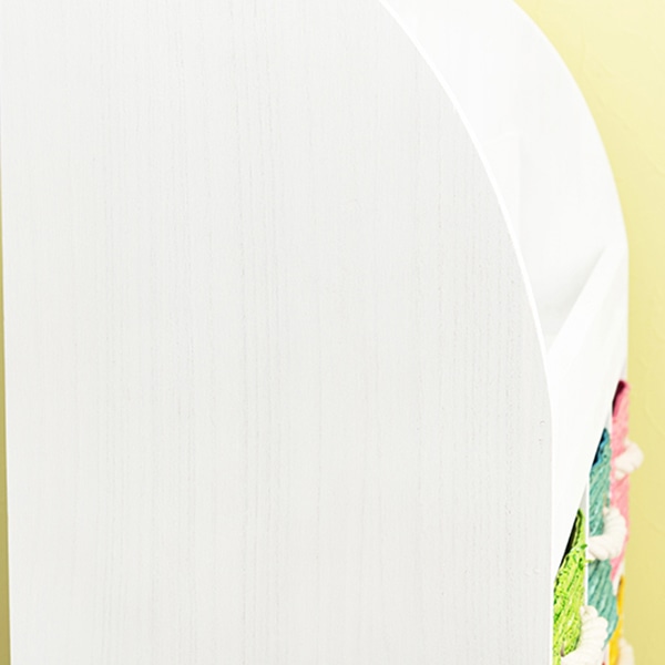 萩原 カラフルブックラック　　幅69cm アンティークホワイト MCC-6016AW 1台（ご注文単位1台）【直送品】