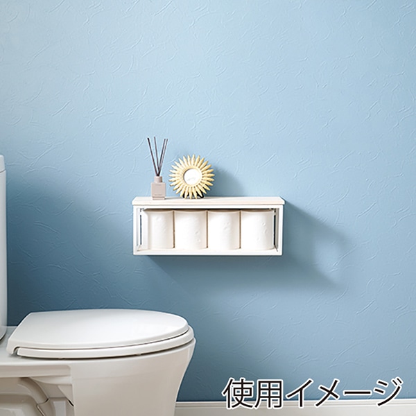 萩原 壁掛けラック 幅45cm ホワイトウォッシュ KR-3860WH 1台(ご注文単位1台)【直送品】