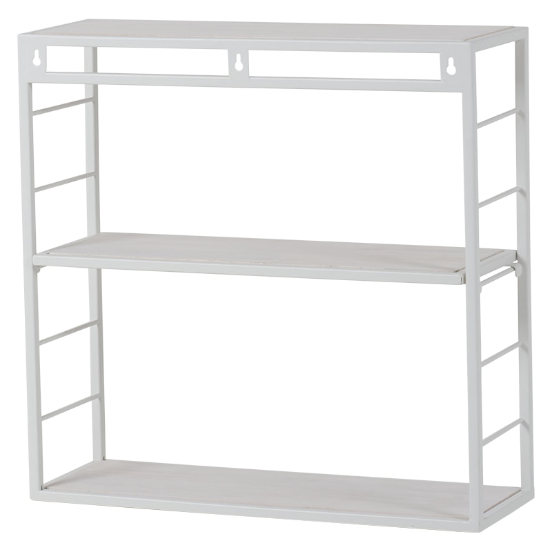 萩原 壁掛けラック　幅45cm ホワイトウォッシュ KR-3863WH 1台（ご注文単位1台）【直送品】