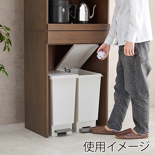 萩原 キッチンラック 幅58cm 2段オープンタイプ ブラウン RCC-1630BR 1台(ご注文単位1台)【直送品】