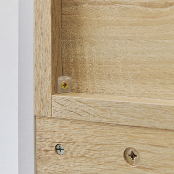 萩原 キッチンラック 大容量収納タイプ ホワイト×ナチュラル RCC-1629NA 1台(ご注文単位1台)【直送品】