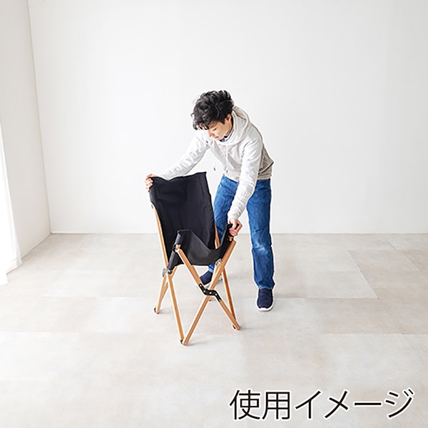 萩原 フォールディングチェア ブラック LOC-4491-BK 1台(ご注文単位1台)【直送品】