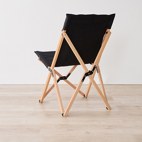 萩原 フォールディングチェア ブラック LOC-4491-BK 1台(ご注文単位1台)【直送品】