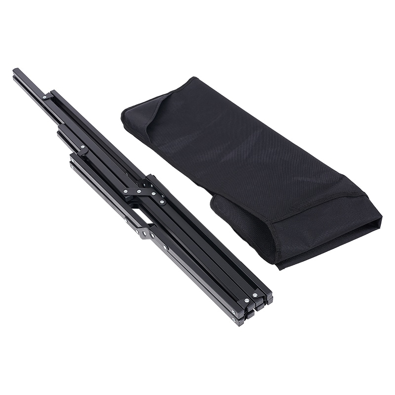 萩原 フォールディングチェア アルミ製 ブラック LOC-4493-BK 1台(ご注文単位1台)【直送品】