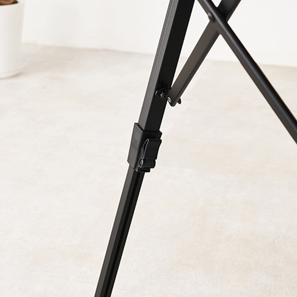 萩原 フォールディングチェア アルミ製 ブラック LOC-4493-BK 1台(ご注文単位1台)【直送品】