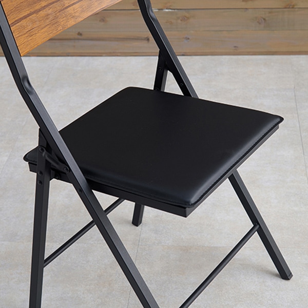 萩原 折りたたみデスクチェアセット ブラウン LDC-4778BR 1セット(ご注文単位1セット)【直送品】