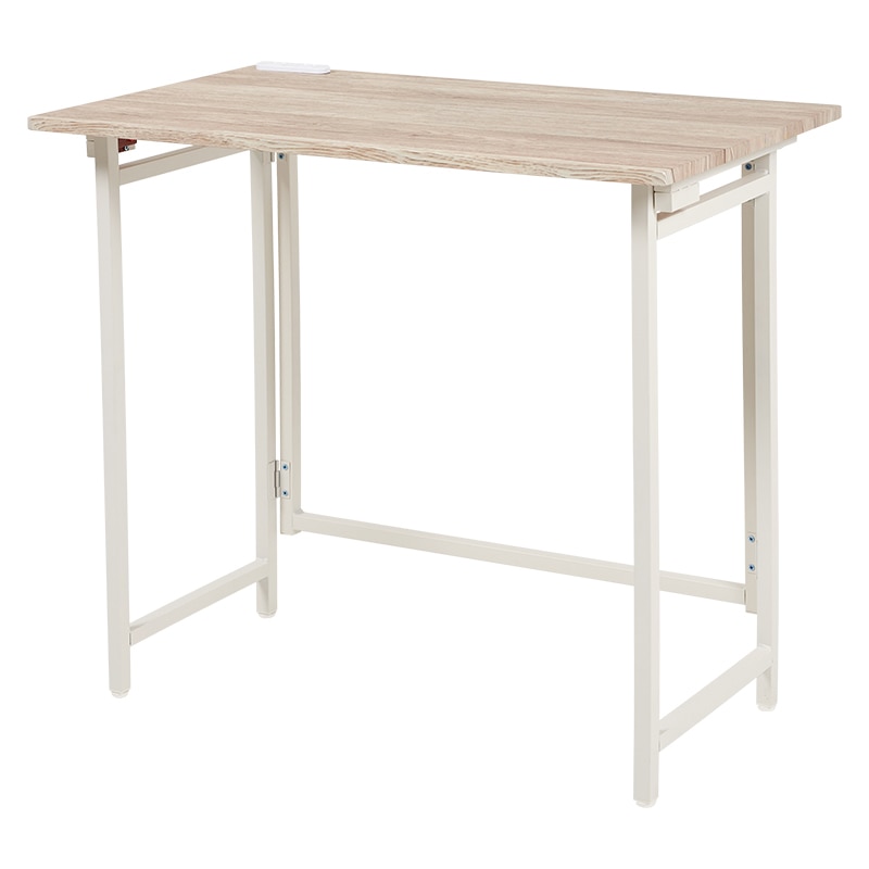 萩原 折りたたみデスクチェアセット ホワイト LDC-4778WH 1セット(ご注文単位1セット)【直送品】