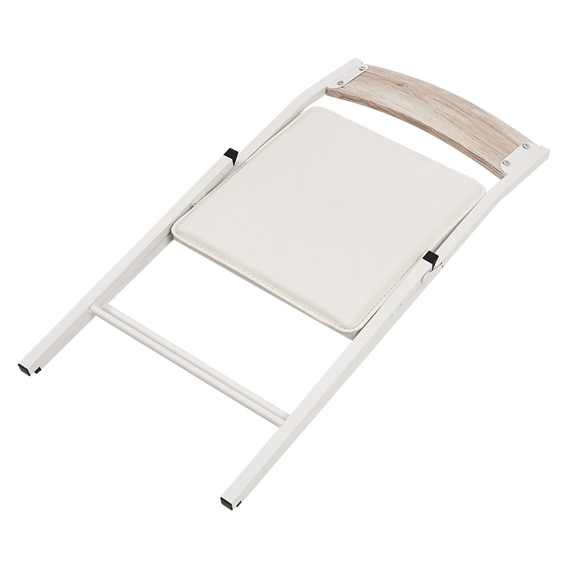 萩原 折りたたみデスクチェアセット ホワイト LDC-4778WH 1セット(ご注文単位1セット)【直送品】