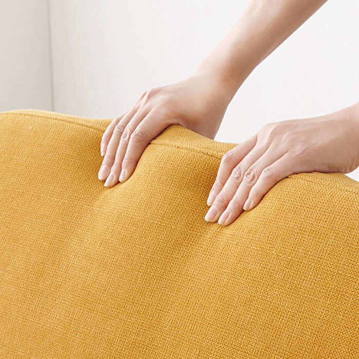 萩原 ソファ　2人掛け マスタードイエロー レスト2P-MYE 1台（ご注文単位1台）【直送品】