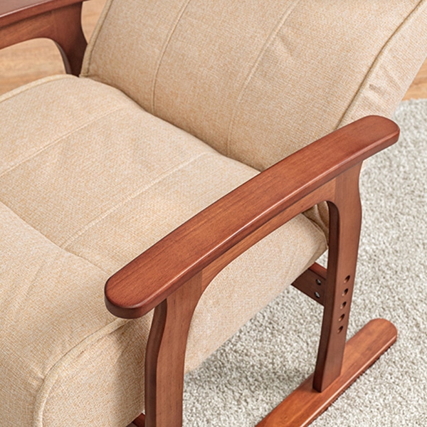 萩原 高座椅子 14段階リクライニング アイボリー LZ-4403IV 1台(ご注文単位1台)【直送品】