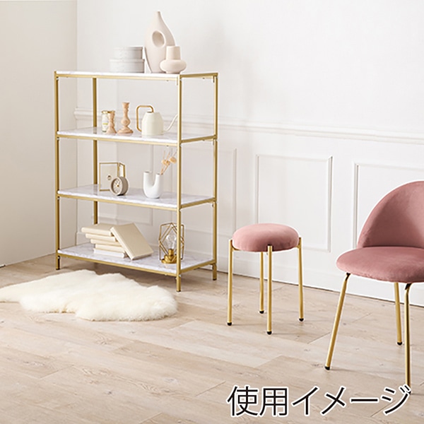 萩原 ベロア調スツール 幅34cm ディープピンク LS-4761DPI 1台(ご注文単位1台)【直送品】