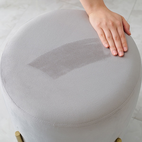 萩原 ベロア調スツール 幅39.5cm ライトグレー LS-4762LGY 1台(ご注文単位1台)【直送品】