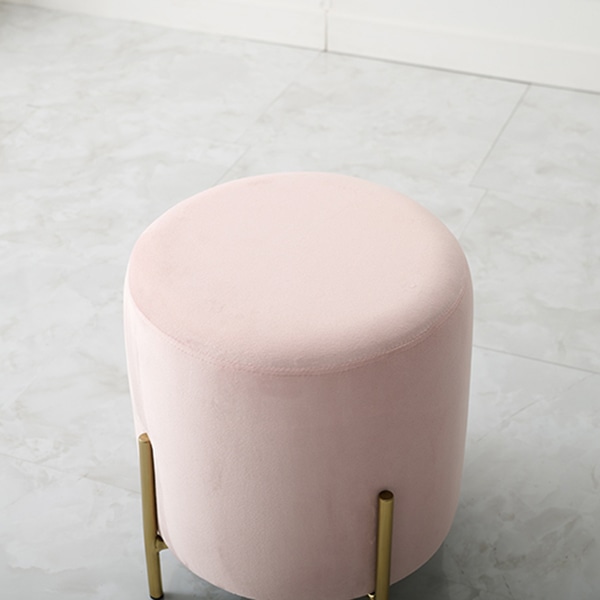 萩原 ベロア調スツール 幅39.5cm ピンク LS-4762PI 1台(ご注文単位1台)【直送品】