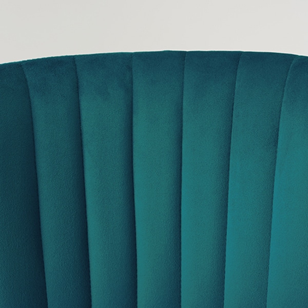 萩原 ベロア調チェア 幅50cm ダークブルー LC-4763DBL 1台(ご注文単位1台)【直送品】