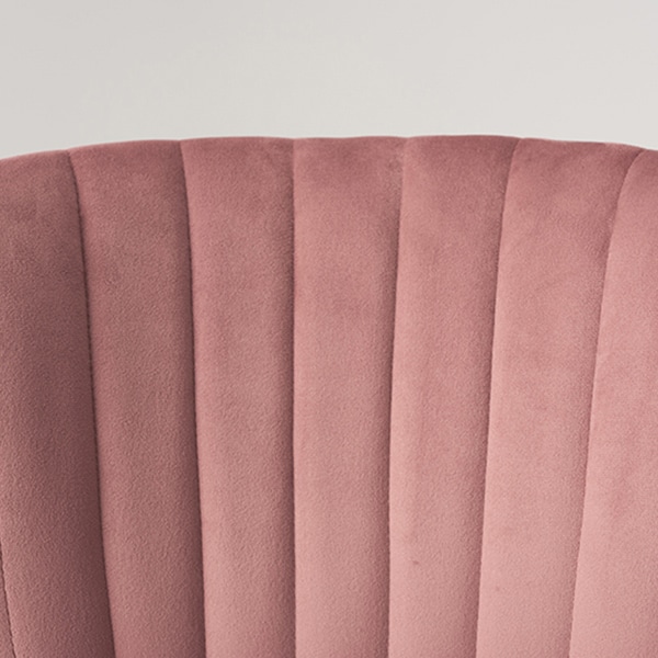 萩原 ベロア調チェア 幅50cm ディープピンク LC-4763DPI 1台(ご注文単位1台)【直送品】