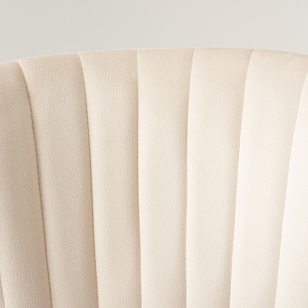 萩原 ベロア調チェア 幅50cm アイボリー LC-4763IV 1台(ご注文単位1台)【直送品】