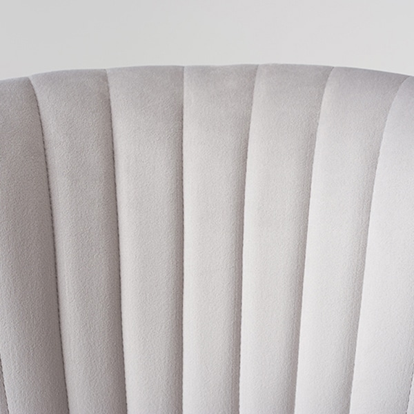 萩原 ベロア調チェア 幅50cm ライトグレー LC-4763LGY 1台(ご注文単位1台)【直送品】