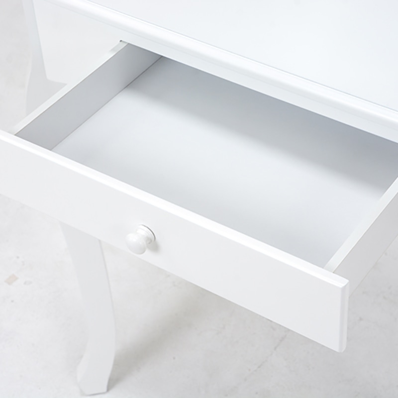 萩原 ドレッサー スツール付 幅75cm ホワイト MD-6728WH 1台(ご注文単位1台)【直送品】