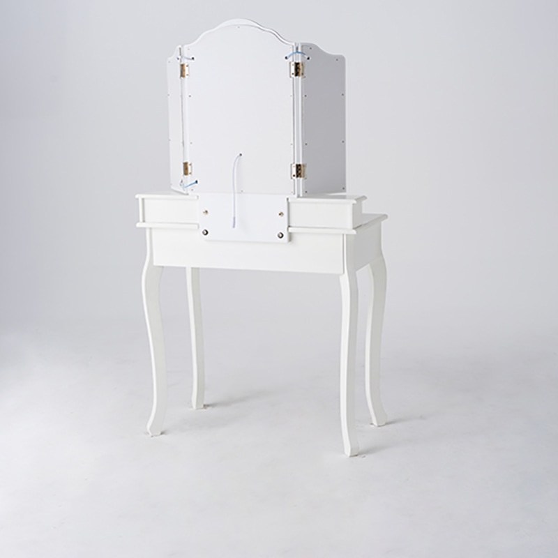 萩原 ドレッサー スツール付 幅75cm ホワイト MD-6728WH 1台(ご注文単位1台)【直送品】