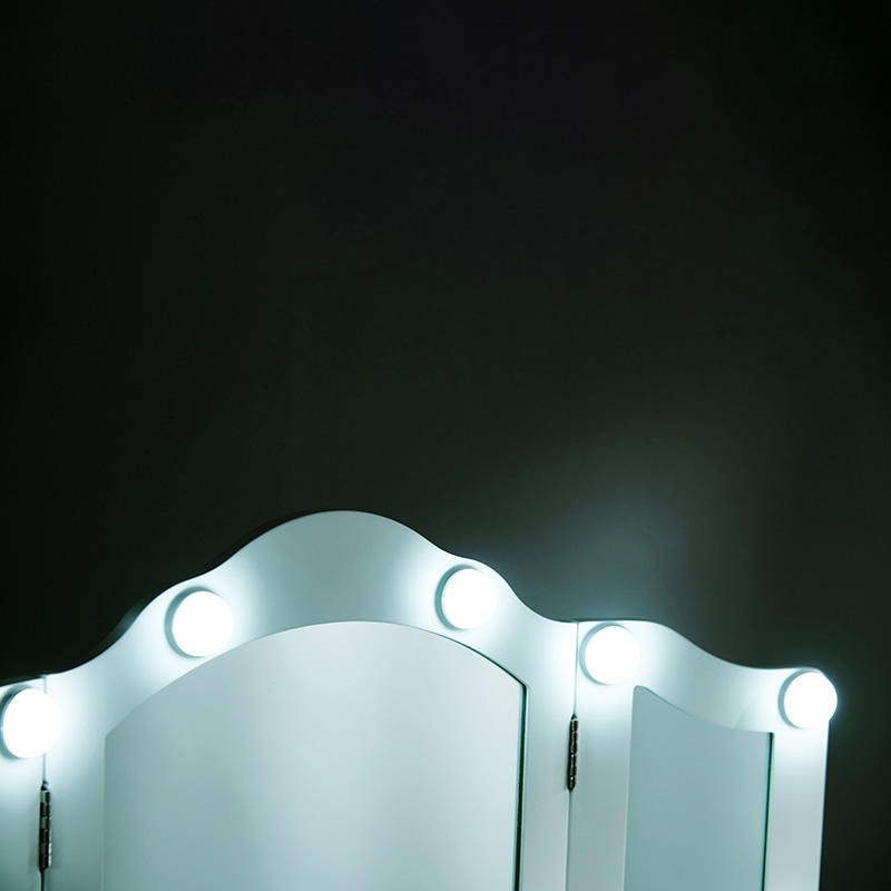 萩原 ドレッサー スツール付 幅75cm ホワイト MD-6728WH 1台(ご注文単位1台)【直送品】