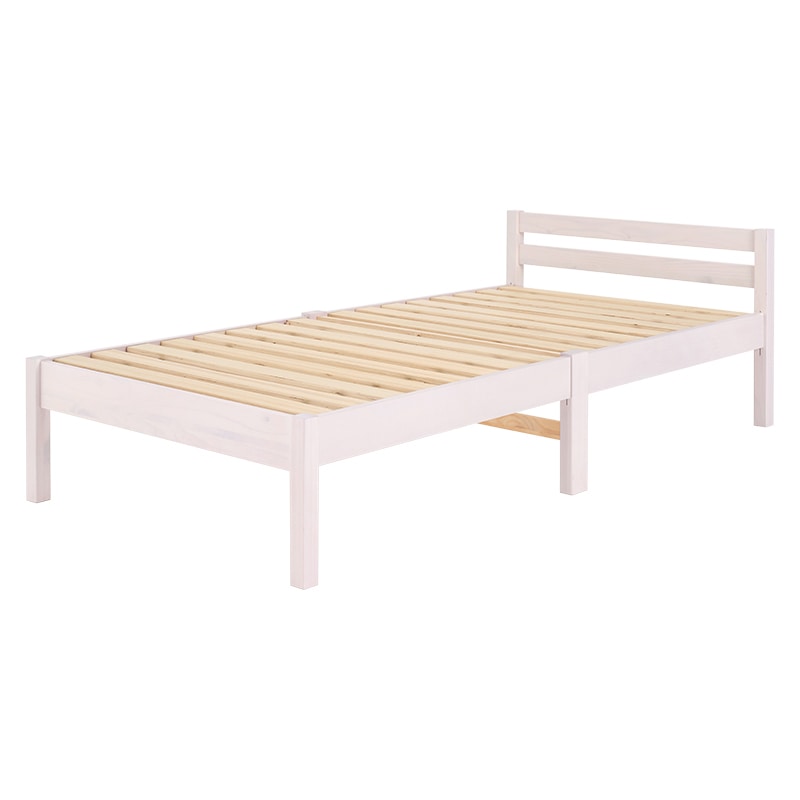 萩原 すのこベッド 組立簡単 シングル シングル ウォッシュホワイト MB-5155SWS 1台(ご注文単位1台)【直送品】