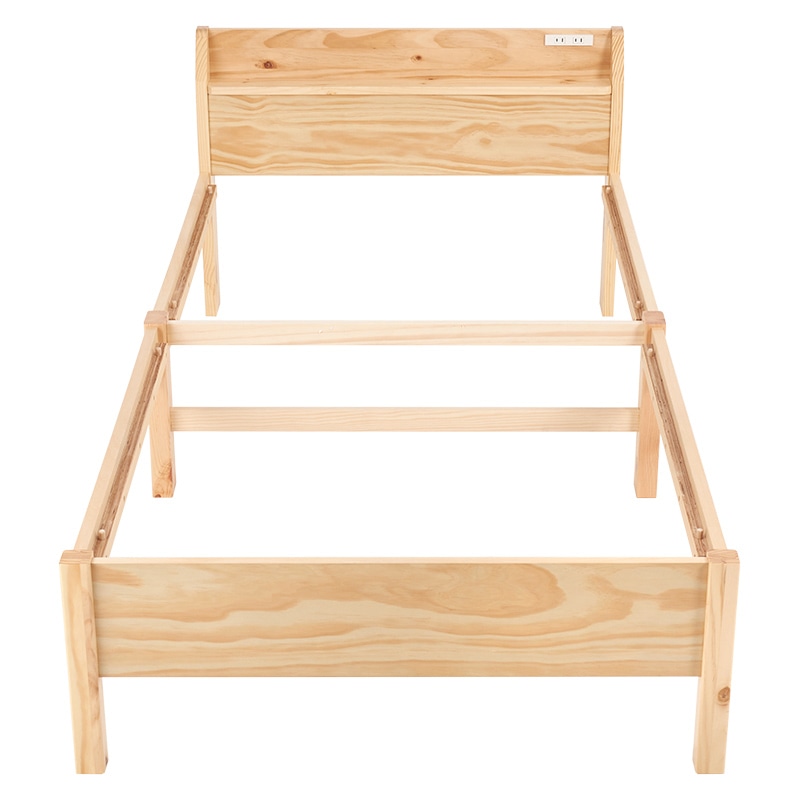 萩原 すのこベッド　組立簡単　宮付き　シングル シングル　プレーンナチュラル MB-5195SNA 1台（ご注文単位1台）【直送品】