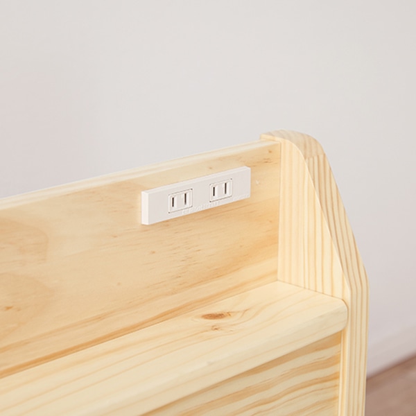 萩原 すのこベッド　組立簡単　宮付き　シングル シングル　プレーンナチュラル MB-5195SNA 1台（ご注文単位1台）【直送品】