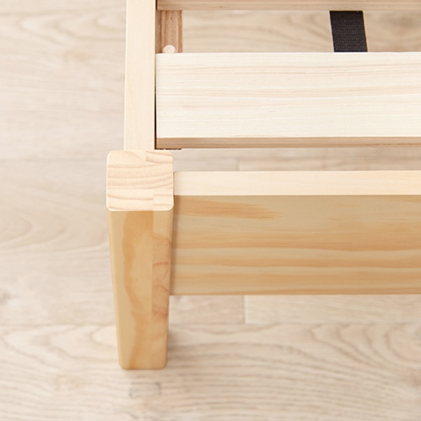 萩原 すのこベッド　組立簡単　宮付き　シングル シングル　プレーンナチュラル MB-5195SNA 1台（ご注文単位1台）【直送品】