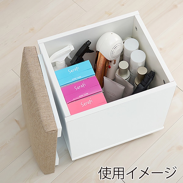 萩原 姿見ドレッサー スツール付 ホワイト RD-1195WH 1台(ご注文単位1台)【直送品】