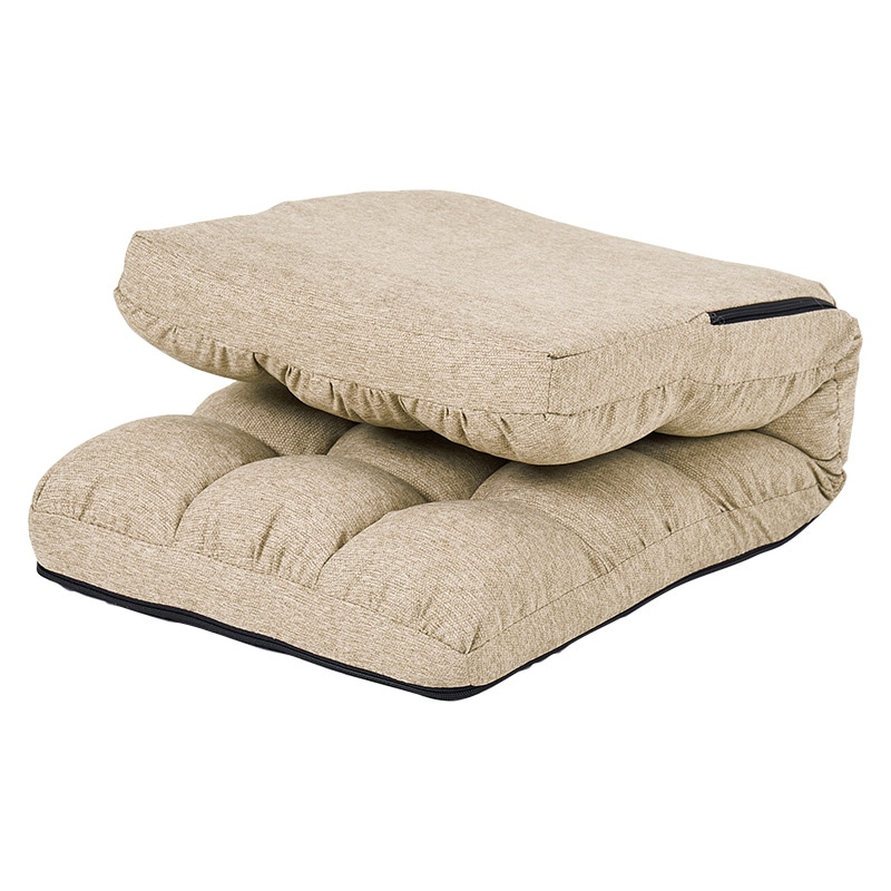 萩原 座椅子 14段階リクライニング 2個セット ベージュ LZ-4989SBE-2S 1セット(ご注文単位1セット)【直送品】